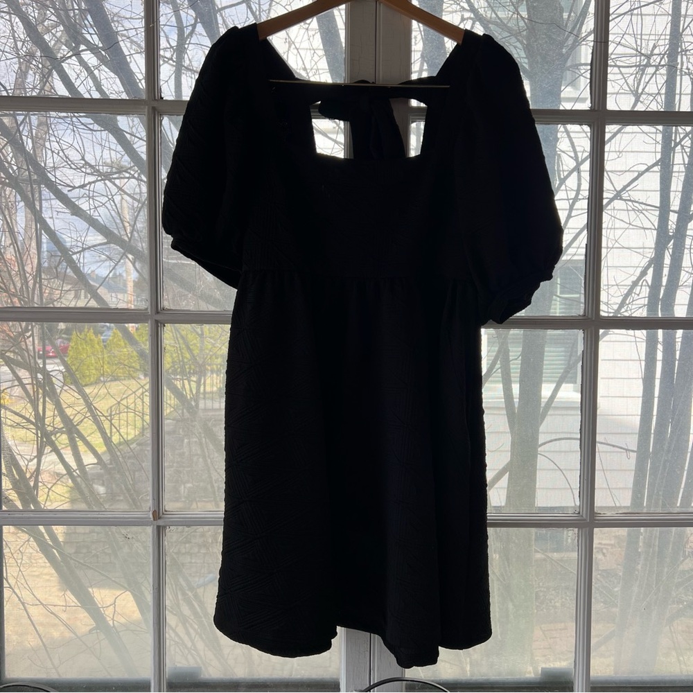 Black FP Puff Sleeve Dress